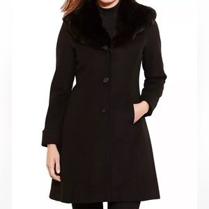 Lauren Ralph Lauren Black Faux Fur Coat